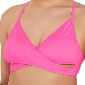 Pink Victoria's Secret wrap bikini top